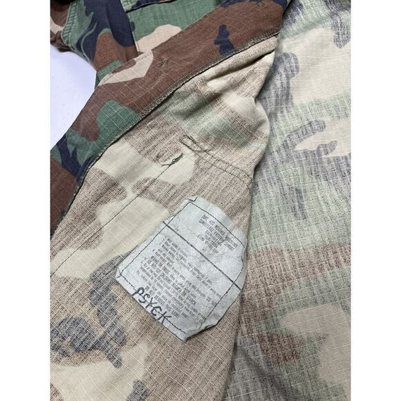 Army Men’s Hot Weather Woodland Camouflage Pattern Combat Coat Size Small - Picture 7 of 8